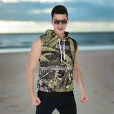 Men's Zipper-Up Sleeveless Hoodie Yoycol